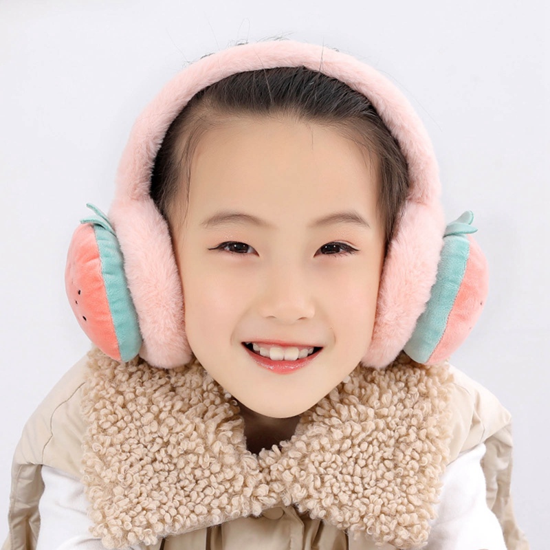 Lovely Fruit Earmuffs Children Kids Keep Warm Winter Soft Earflap Outdoor Skiing Ear Muff Cartoon Headphone Warmer Plush Caps
